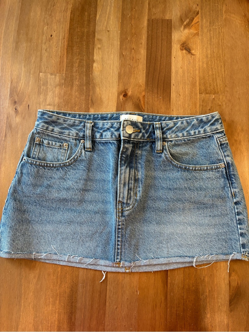 PacSun Light Blue Denim Mini Skirt